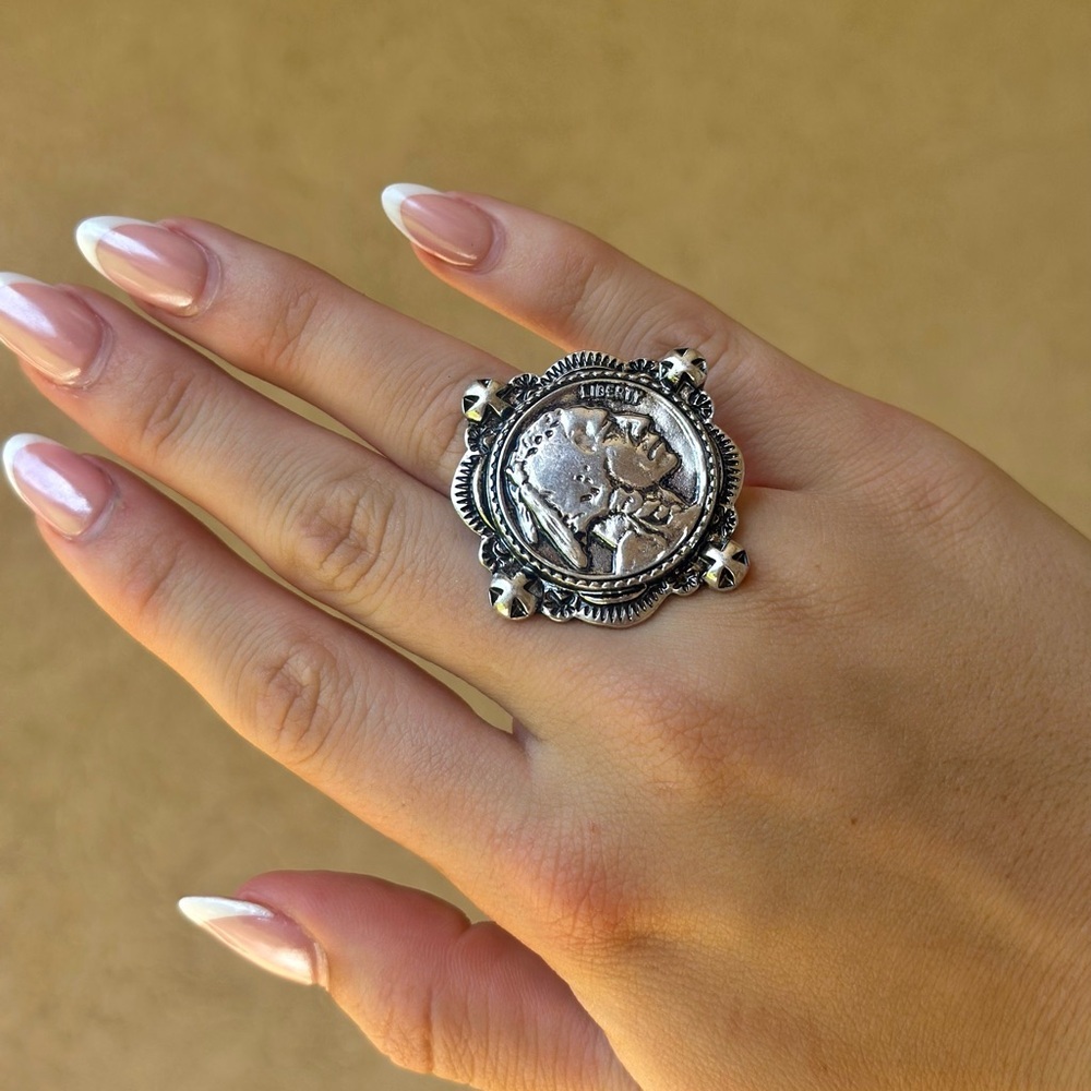 Adjustable Indian Concho Ring